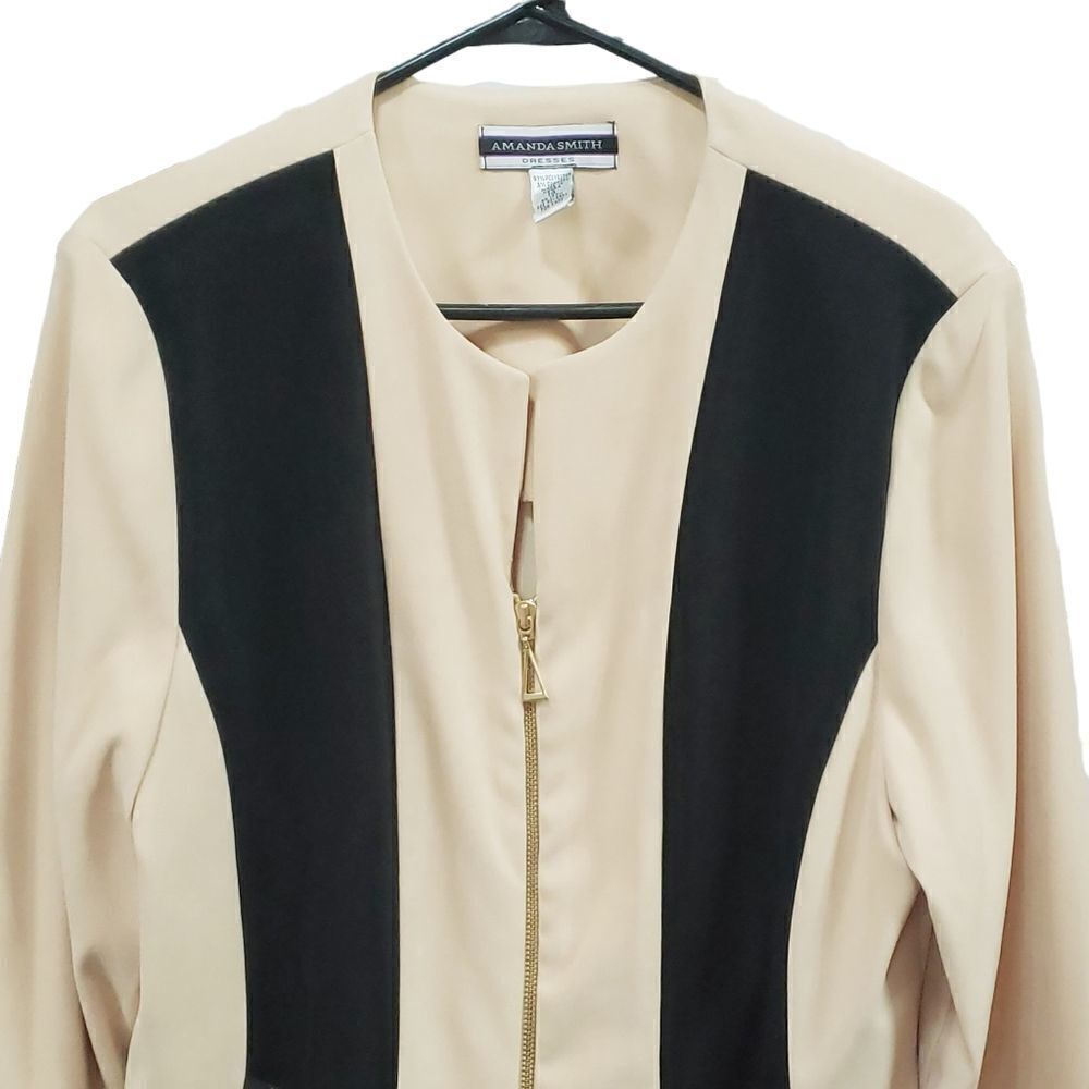 AMANDA SMITH Colorblock Coat Size 14 - Picture 5 of 15